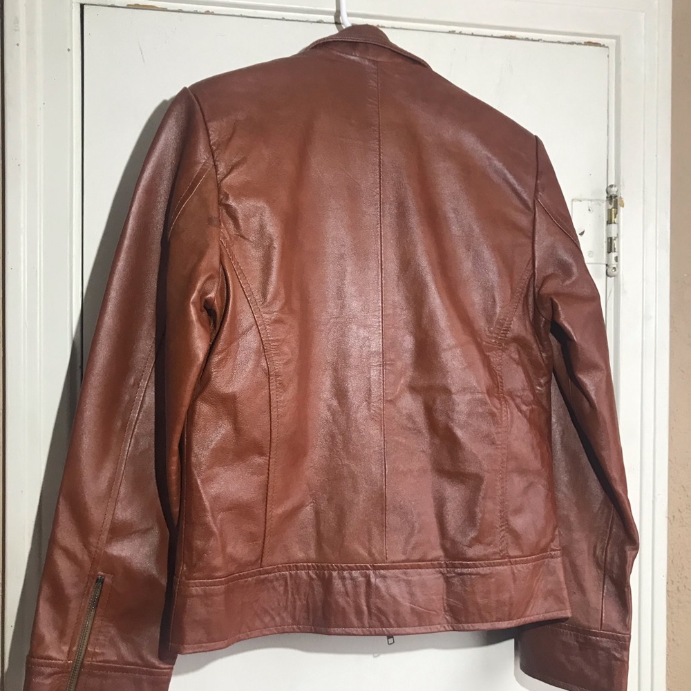 Brown Leather Jacket - Picture 2 of 14